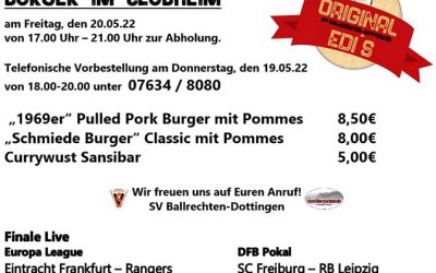 Freitag ist „Burger Day“! Heute schon vorbestellen ab 18.00!