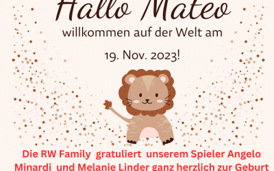 Mateo ist da, starkes Timing!