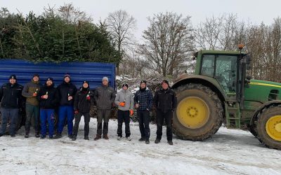 Der Aktiven sammelten wieder fleißig die Weihnachtsbäume ein!