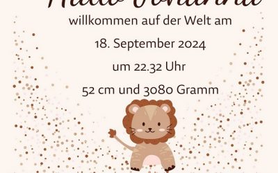 Andi und Jasmin freuen sich über ihre Tochter Johanna!