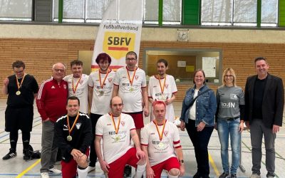 Unsere Inklusionsmannschaft mit tollem 3. Platz bei der Bezirkshallen-Meisterschaft.