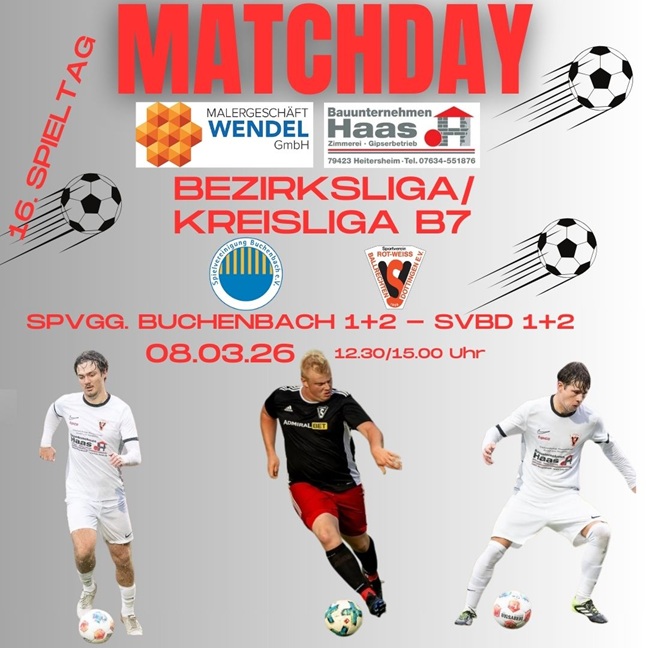 Erste und Förderteam zum Rückrundenauftakt bei der Spvgg. Buchenbach