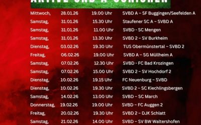 Testspiele Aktive und A-Junioren zur Rückrunde 2025/26