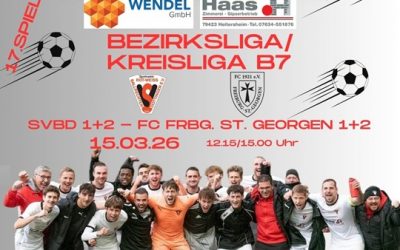 Erste und Förderteam erwarten zu Hause den FC Freiburg St. Georgen