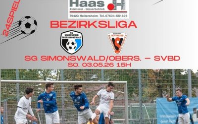 Erste gastiert am Sonntag bei der SG Simonswald/Obersimonswald