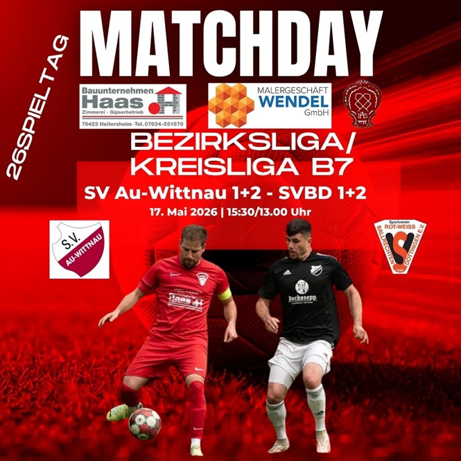 Erste und Förderteam am Sonntag beim SV Au-Wittnau