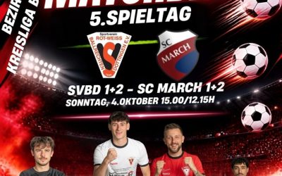 Der Tabellenführer SC March kommt am Sonntag!