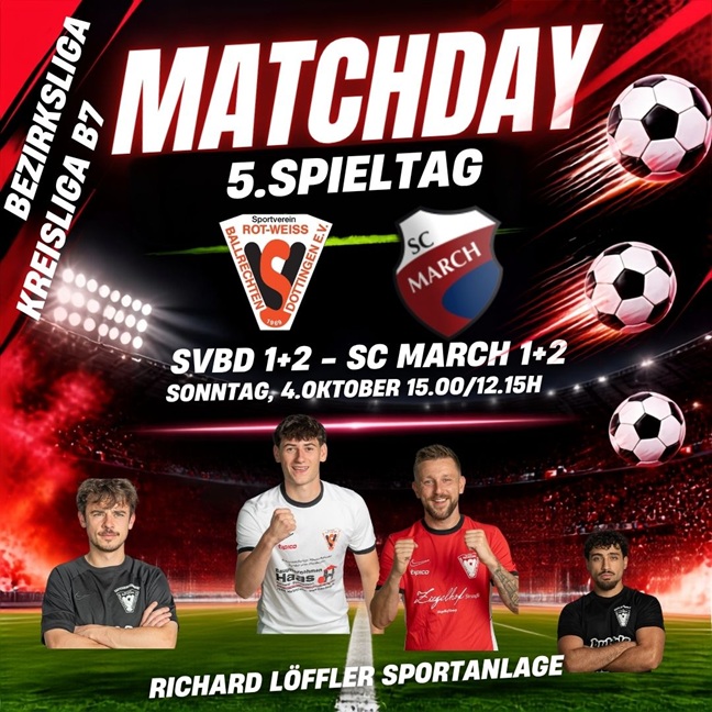 Der Tabellenführer SC March kommt am Sonntag!